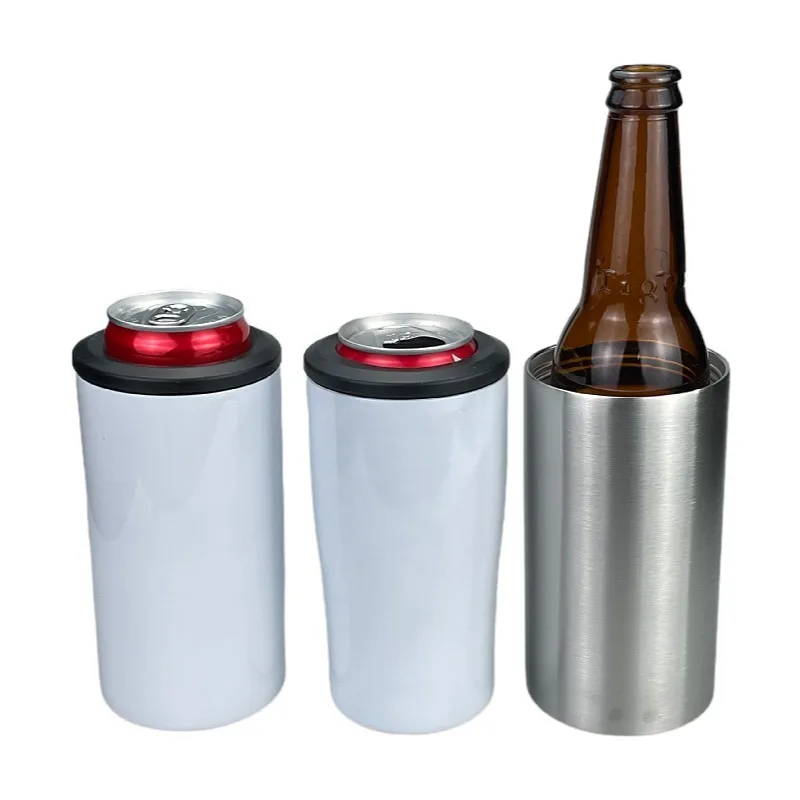 Low Moq Vacuum Insulated Custom Can Cooler Recyclable Sublimation Can Cooler