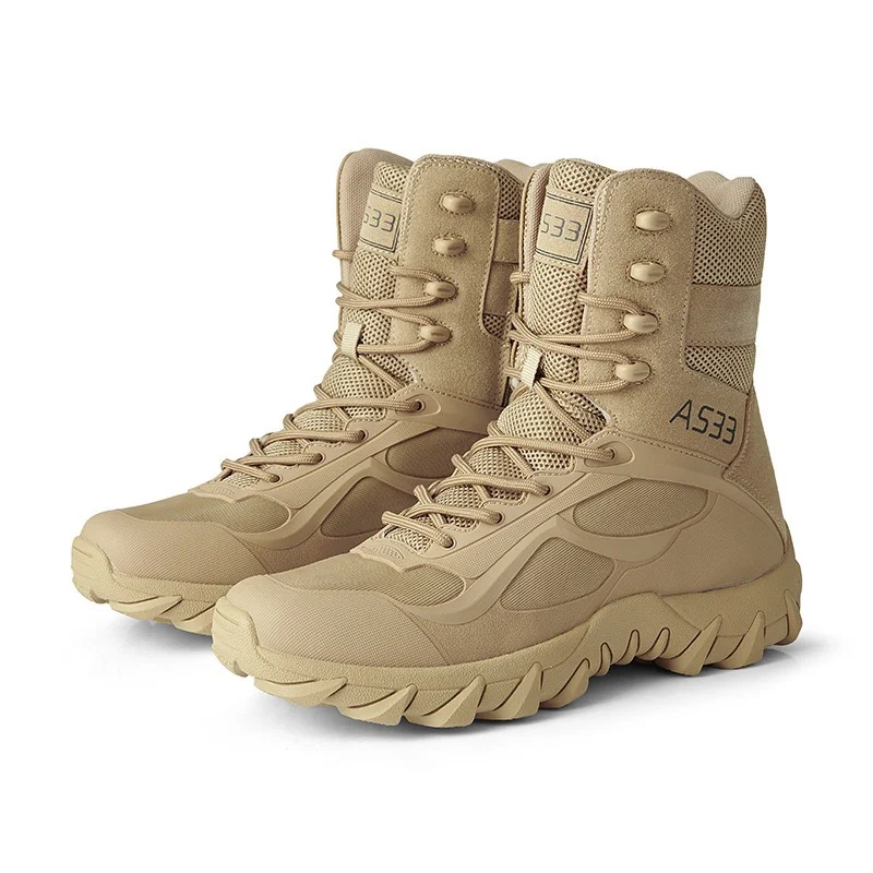 Large size breathable tactical boots special outdoor hiking wear-resistant training boots high top boots