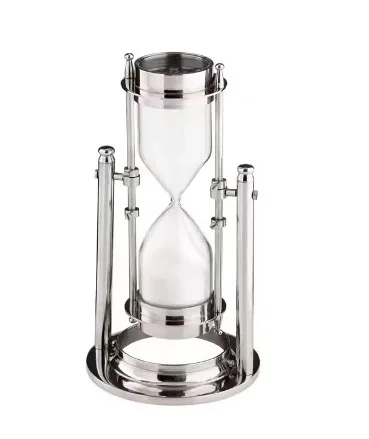 Metal Attractive Hourglass Sand Timer Unique Wholesale Decorative Glass Big Antique Souvenir Customizable Decorative Glass