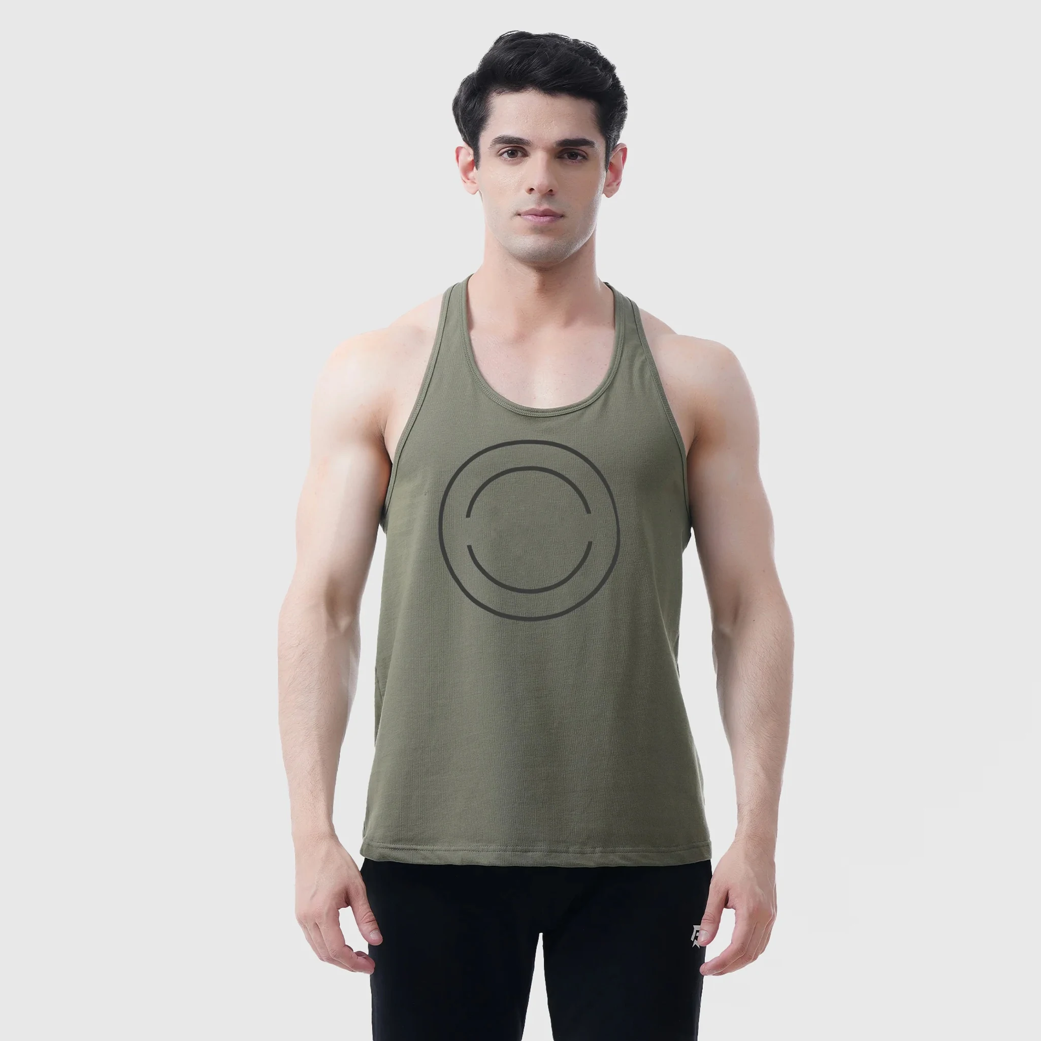 Wholesale Custom Men Cotton Seamless Fitness Bodybuilding Undershirt Training String Singlet Gym Tank Tops Vest For Men