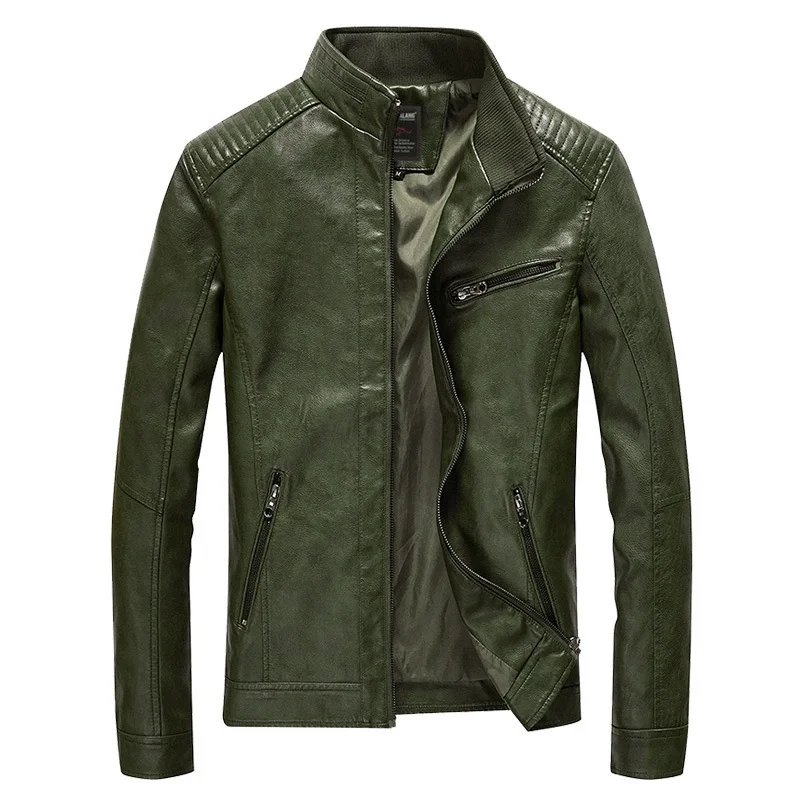 Mens Leather Jacket Genuine Cowhide Leather Vintage Moto Racer Stylish High Quality Winter Coat