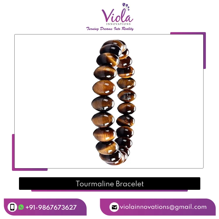 Leading Bulk Exporter Selling Tiger Eye Natural Stone Beads Women Fashion Tourmaline Bracelet for Genuine Buyers