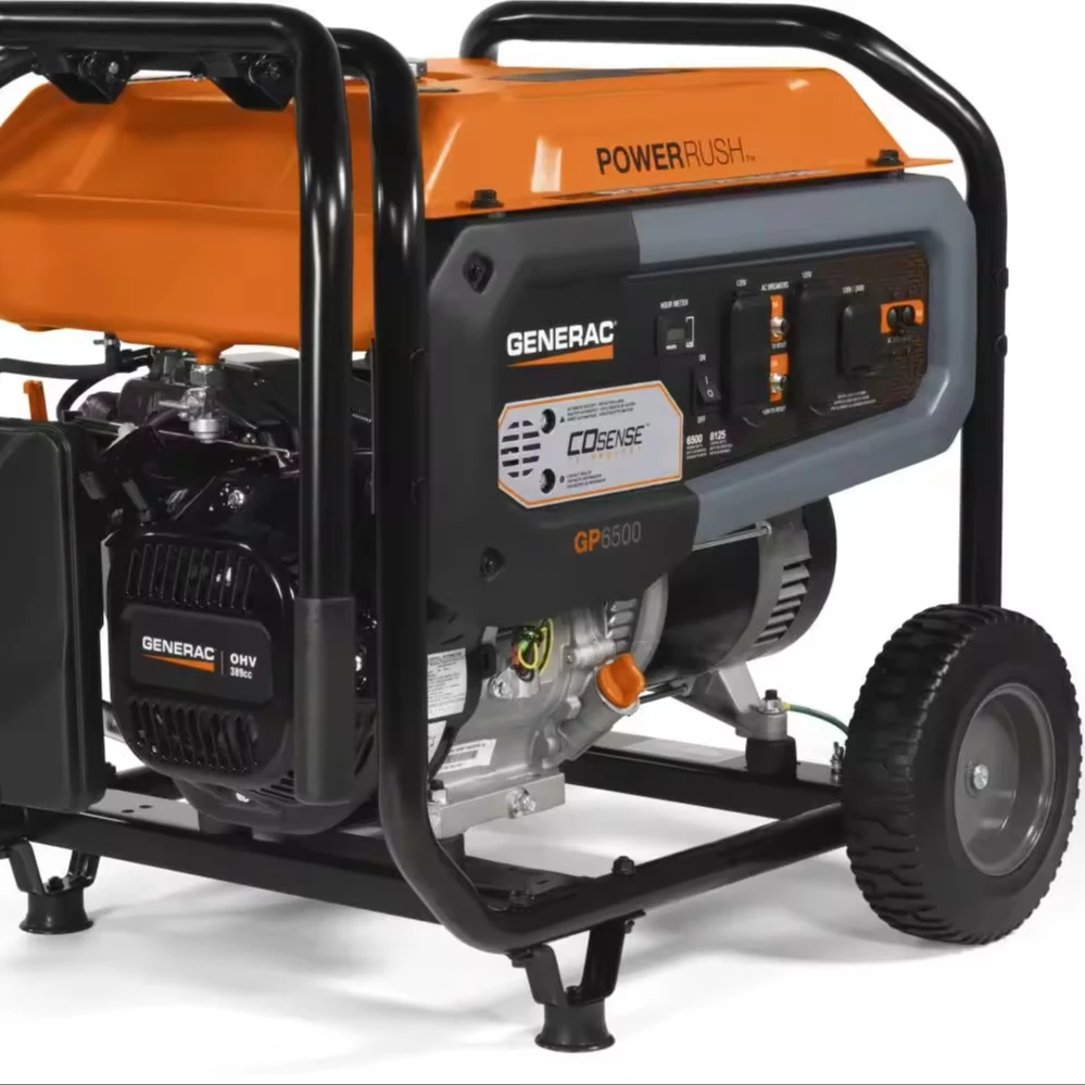 Generac 7683 GP6500 389 PR CO-Sense with Transfer Switch Outlet for Home Backup