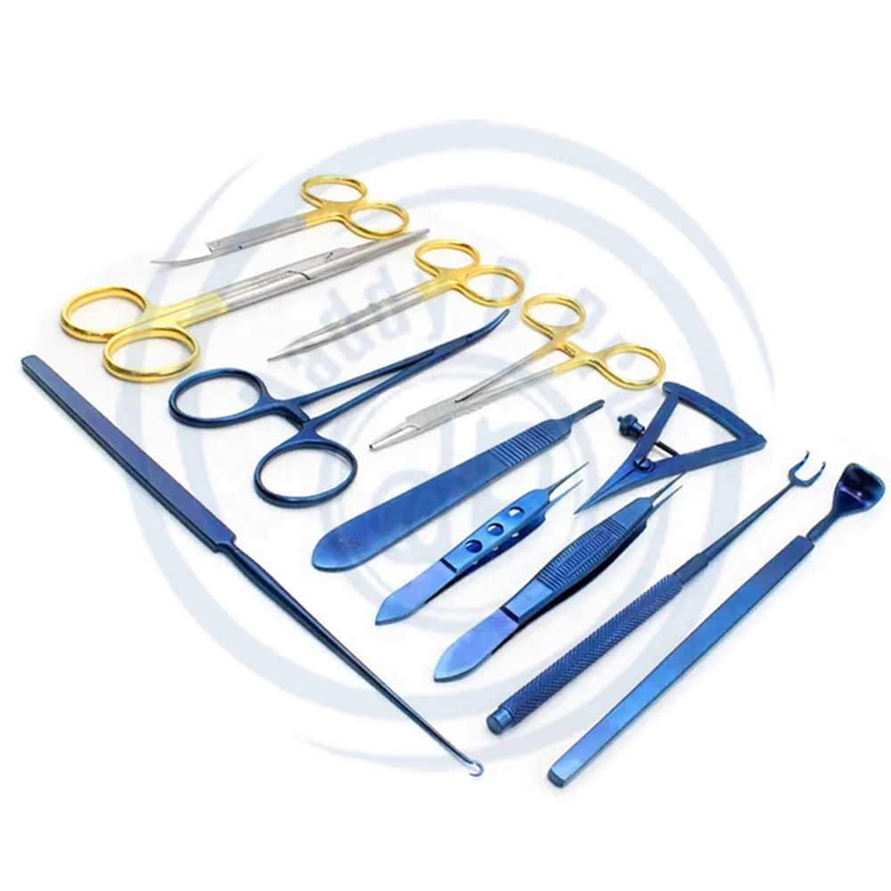 Blepharoplasty Set Surgery Instruments Set 13 Pcs / Plastic Surgery Set / Eyelid Surgery Set High Quality CE APPROVE DADDY D PRO