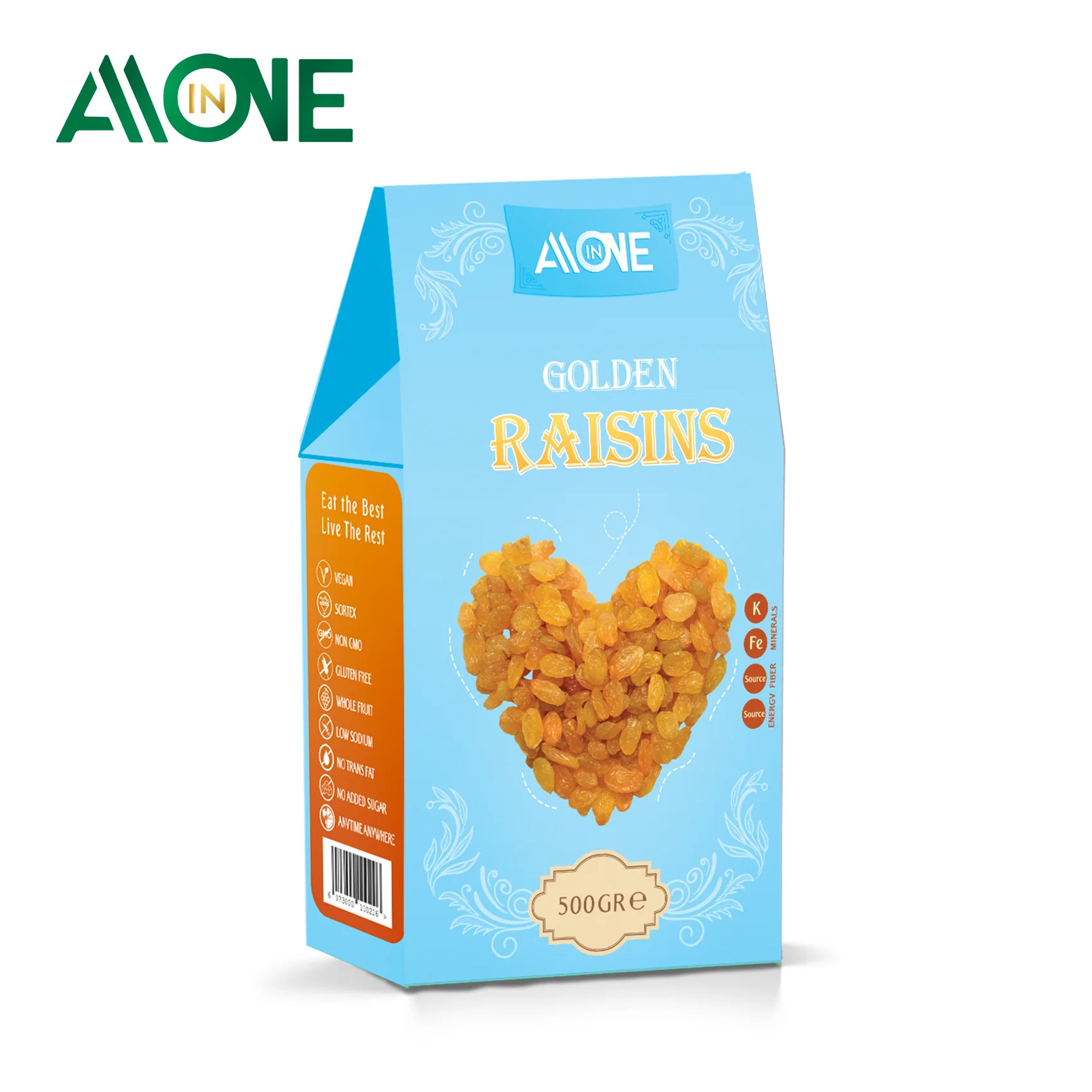 500 GR Golden Raisin Dried Healthy Snack Great Quality Best Price Retail Packages Omani Exporter