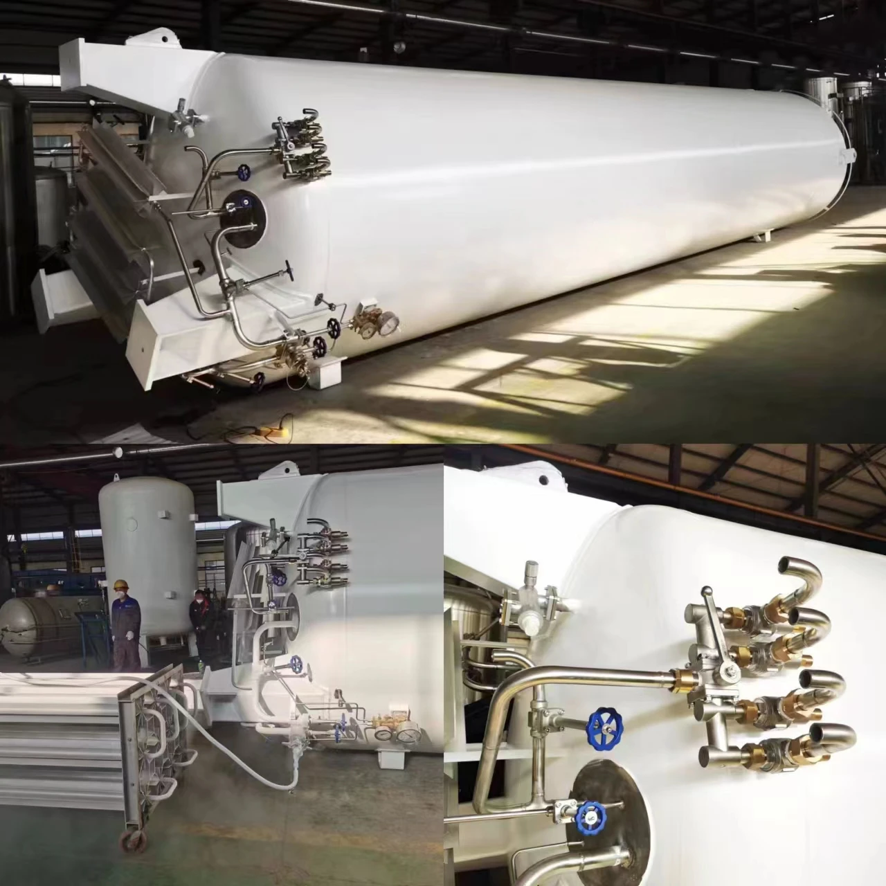 25M3 Vertical Cryogenic Tank Multi Layer High Vacuum Insulation LOX LN2 LAR LCO2 LNG