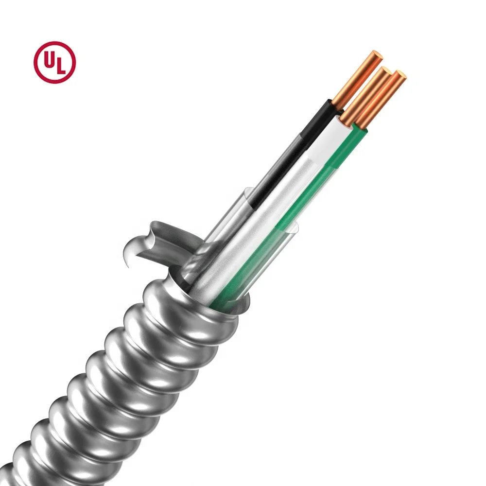 OEM 4AWG 8AWG 10AWG 12AWG 14AWG 16AWG Nylon Jacket THWN THHN Aluminum Interlocked Armored Stranded Metal Clad MC UL Cable