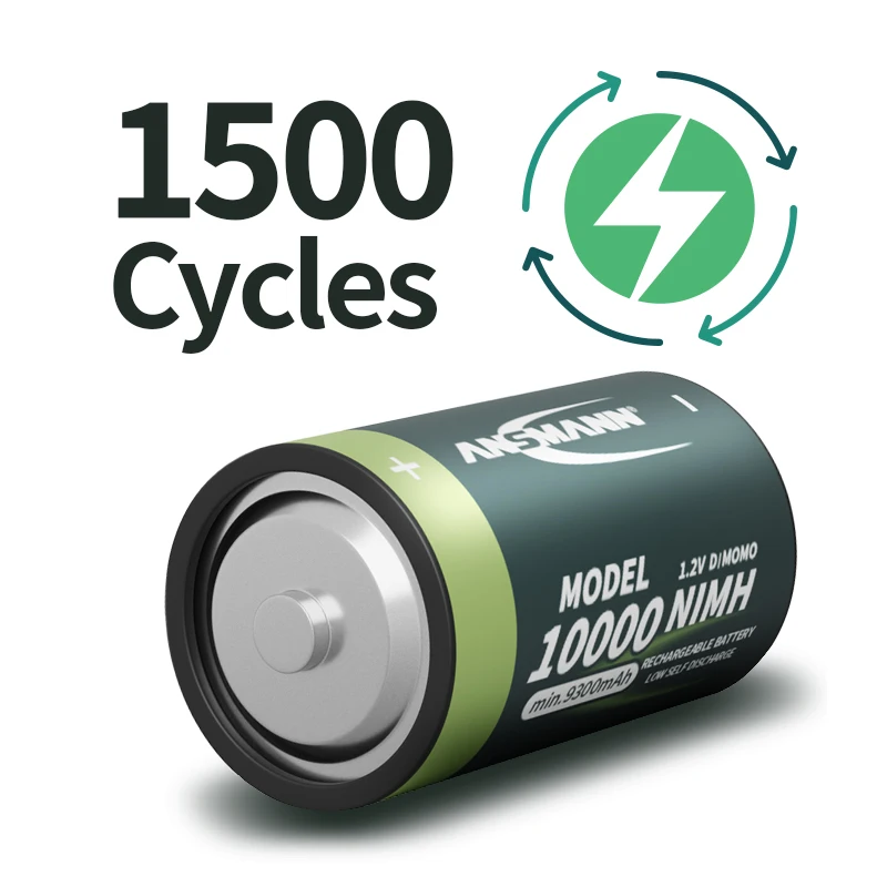 EU standard high Quality Low self discharge maxE 10000mAh 1.2V NiMH D size rechargeable USB battery