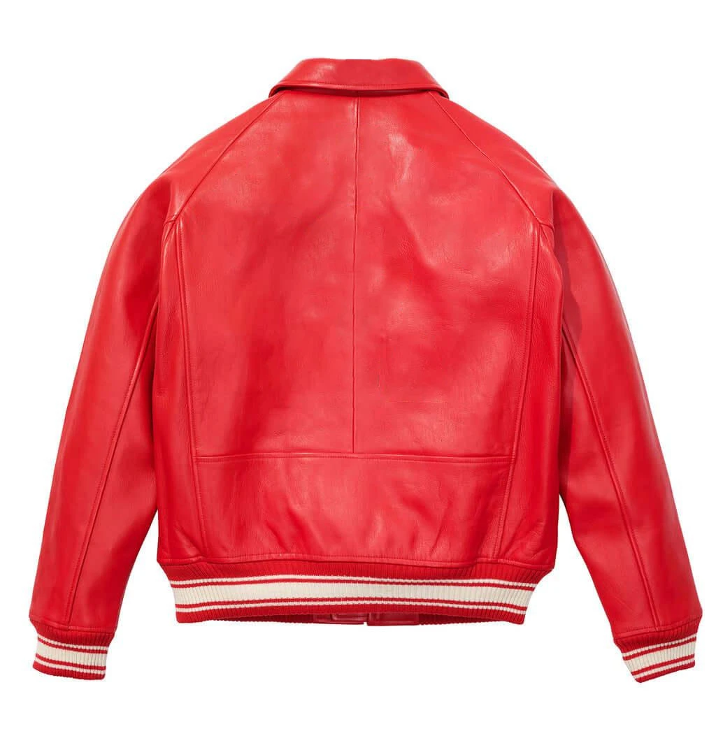 New  customized real leather sheepskin aniline zipper black biker jacket with quilted black lining bomber jacket OEM service