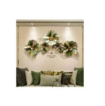 Office Mirror Craft Designs Wall Arts home decor from india Nordic Model Metal Wall Hanging Decoration Luxury Leaf Iron