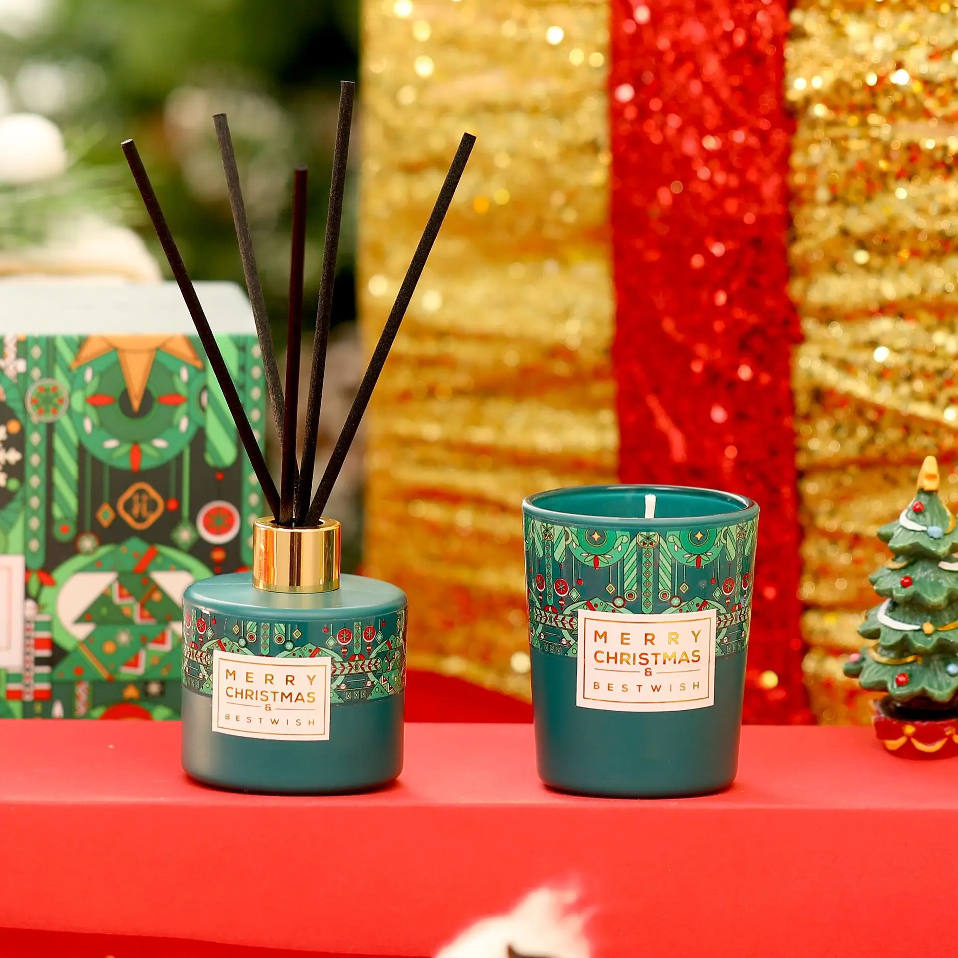 home fragrance private label wholesale in bulk christmas vendor luxury premium aroma candle gift pack starter set