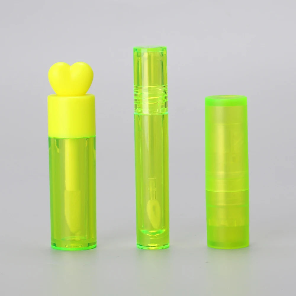 Custom Cosmetic Packaging Lipgloss Container Fluorescent Color Eco-friendly Plastic Empty Lip Gloss Lipstick Tube
