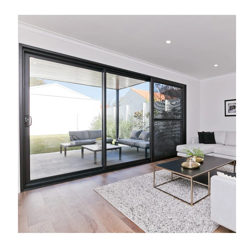 As2047 Australia Standard Aluminum Stacker Doors Cavity Sliders Sliding Door Stacking Aluminium Sliding Door With Mosquito Net