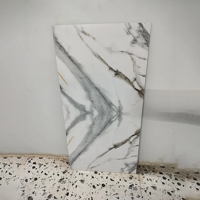 Book Match Design of Polished Glazed Porcelain Tiles 60 x 120 cm Glossy Matt Touch Finish For Villa And Background Wall