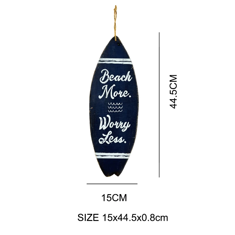 Wooden beach theme wall hanging sign art surfboard Wall decor Bathroom Outdoor indoor decor