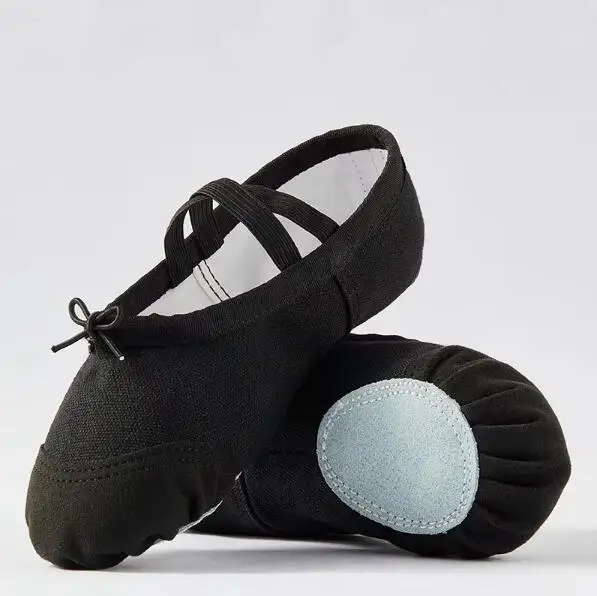 Colorful Classic Tan Ballerina Slippers Flats Ballet Brown Canvas Ballet Shoes Dance for Women and Girls Kids