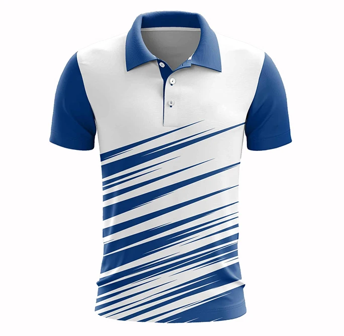 Cricket Sublimation Jersey Polo Collar Sports Jersey Printed Cricket T Shirts With Team Name And Number