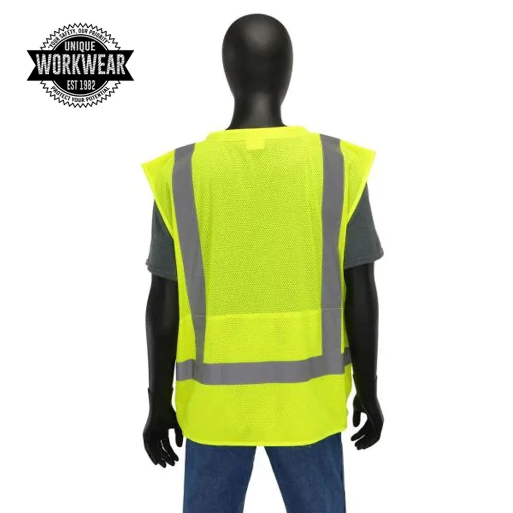 Cheap Reflective High Visibility Safety Reflection Vest Fluorescent Yellow Safety Vest Hi Vis Running Safety Worker Vest for Men