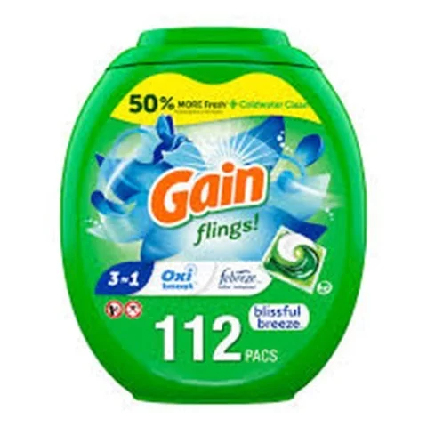 Buy Gain Flings Laundry Detergent Packs with Odor Defense, Super Fresh Blast Scent, 60 Count /   Gain Flings Laundry Detergent