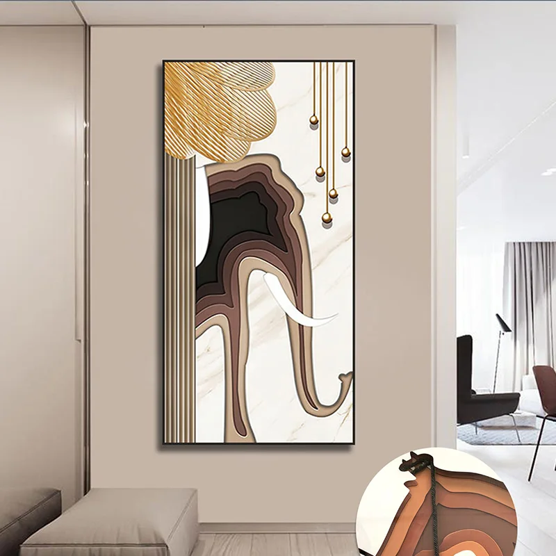 Hot Selling Modern Home Wall Decor Geometric Abstract Art on Canvas Watercolor Medium Showcasing Personalized Beauty