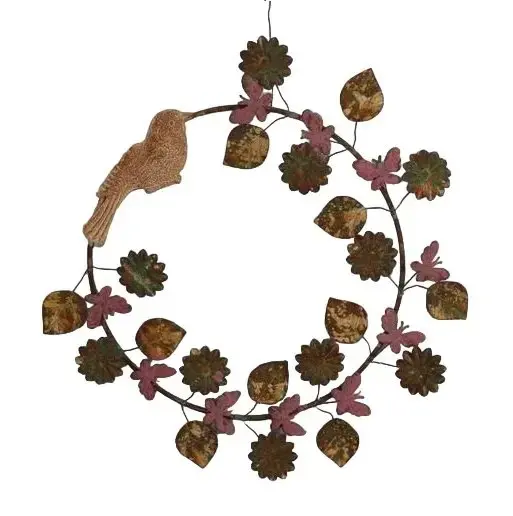 Royal Look Designer Metal Iron Flower Wreath For Christmas Festival Parties Hanging Decoration Flower Wreaths