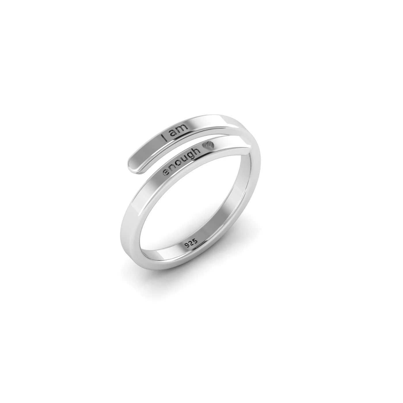 2024 High Quality New Arrival Sterling Silver 925 Sterling Silver Eternity Vermeil Custom Logo Adjustable Engraving Name Ring