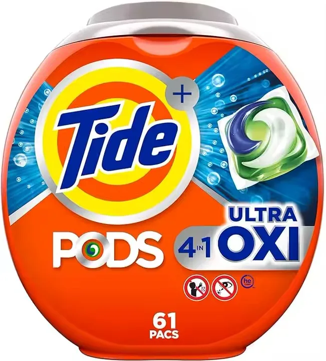 Tide PODS 4 в 1 Ultra Oxi моющие средства для стирки мыла высокая эффективность (он) количество 61