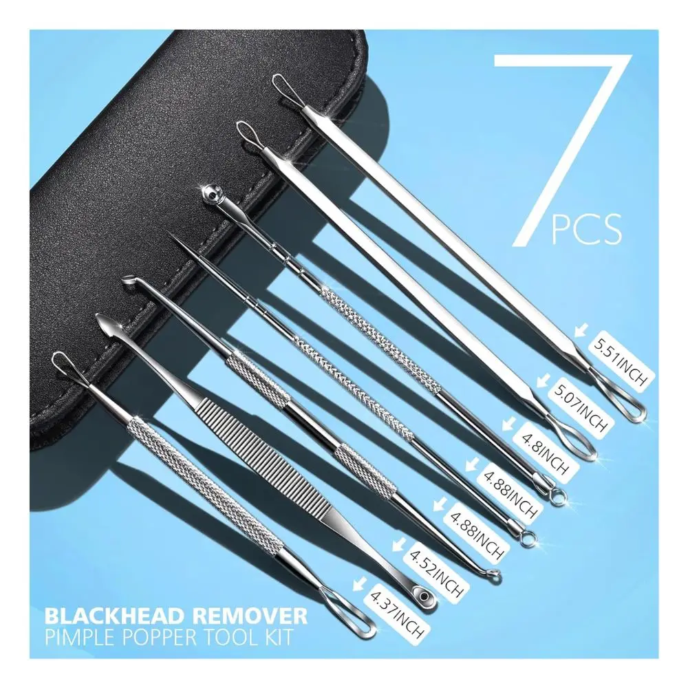 Customized Design Best Blackhead Treatment Face Skin Care Stainless Steel Blemish Blackhead Acne Pimple Extractor Remover