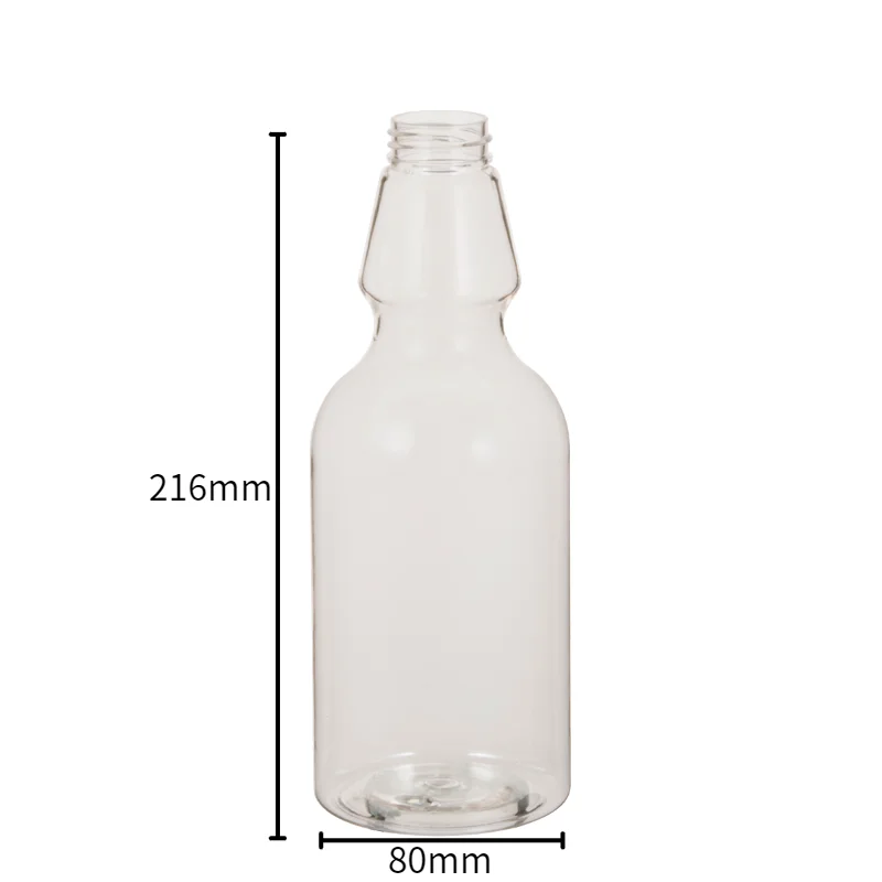 New Design 750ml Clear Plastic Beverage Drink Bottle With Cap For Juice