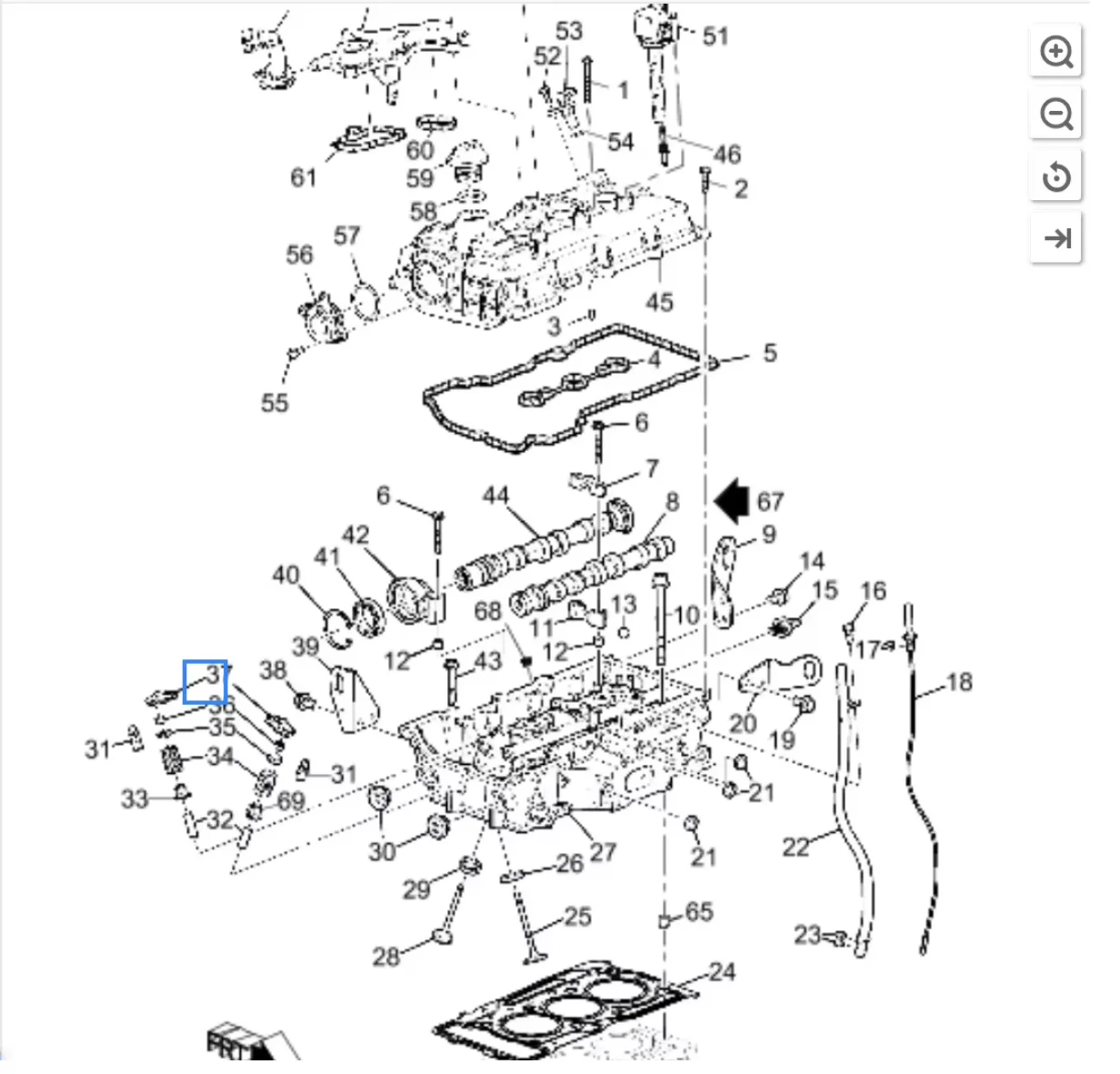 24106540 LJI LIW LI6 LIY 1.0T 1.3T Hydraulic tappet clearance adjuster, valve rocker arm for GM