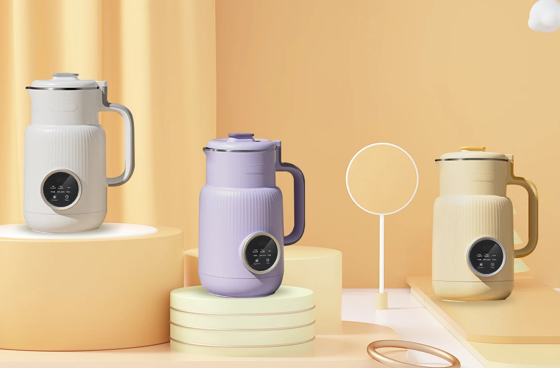 Stainless steel Powerful Electric Soymilk Machines Heating Automatic nut milk maker machine mini blender