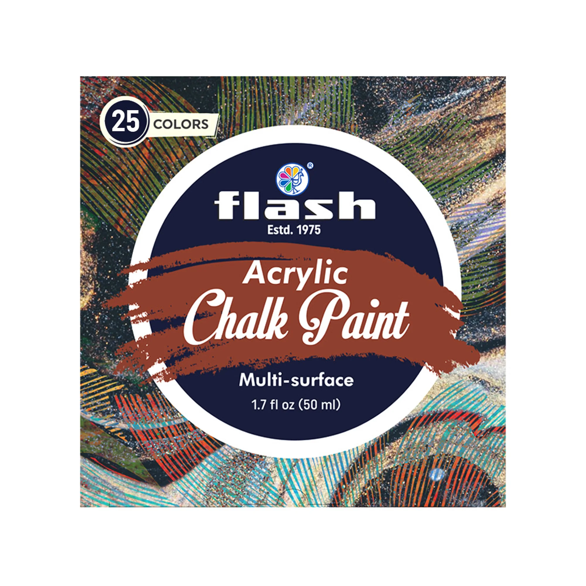 High Quality Acrylic Chalk Paint 50ml 25 Color Set | Non Toxic for Kids & Artist Ultra Matte Chalk Paint
