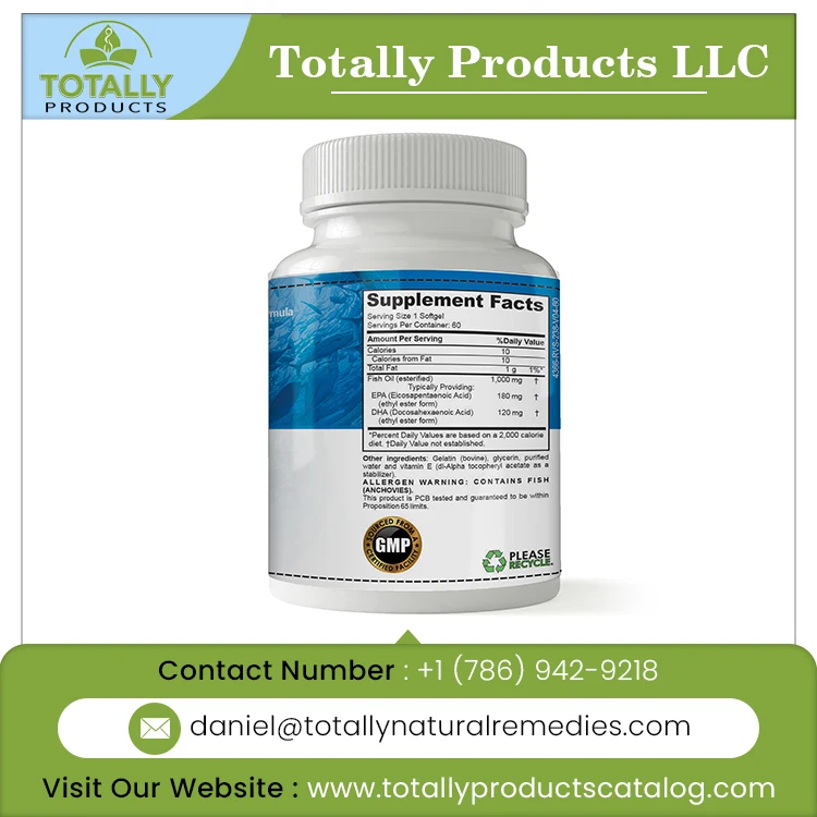 Private label OEM Omega fish oil softgel with high EPA and DHA