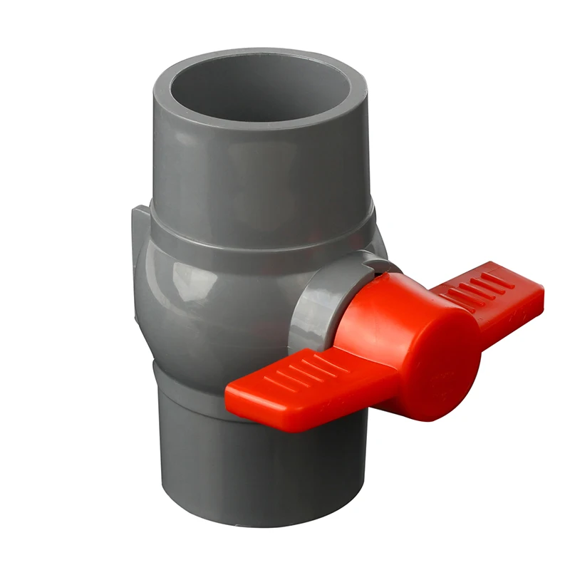 High Quality PVC Ball Valve Customization Support Plastic Ball Valves All sizes Grey Color Ball Valve