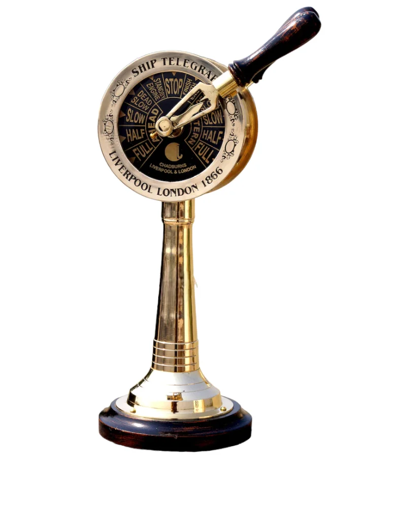 Hot selling highly Decorative Brass nautical ship telegraph decorative wooden and brass telegraph suppliers India at low price