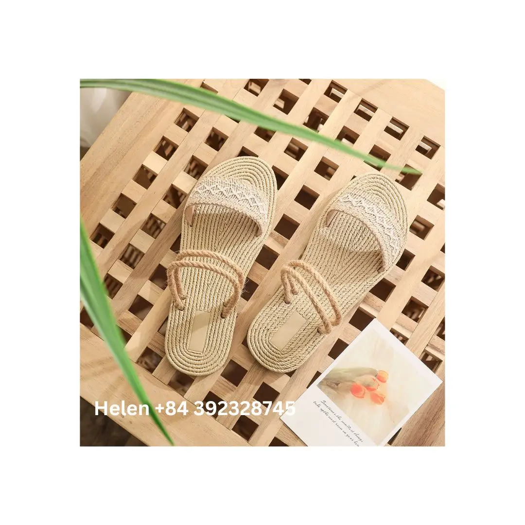 NATURAL MATERIAL HIGH ECO FRIENDLY SEAGRASS SLIPPER LOW SALE CUSTOMIZED SIZE AND VARIOUS TYPES OF SEAGRASS FLIP FLOP