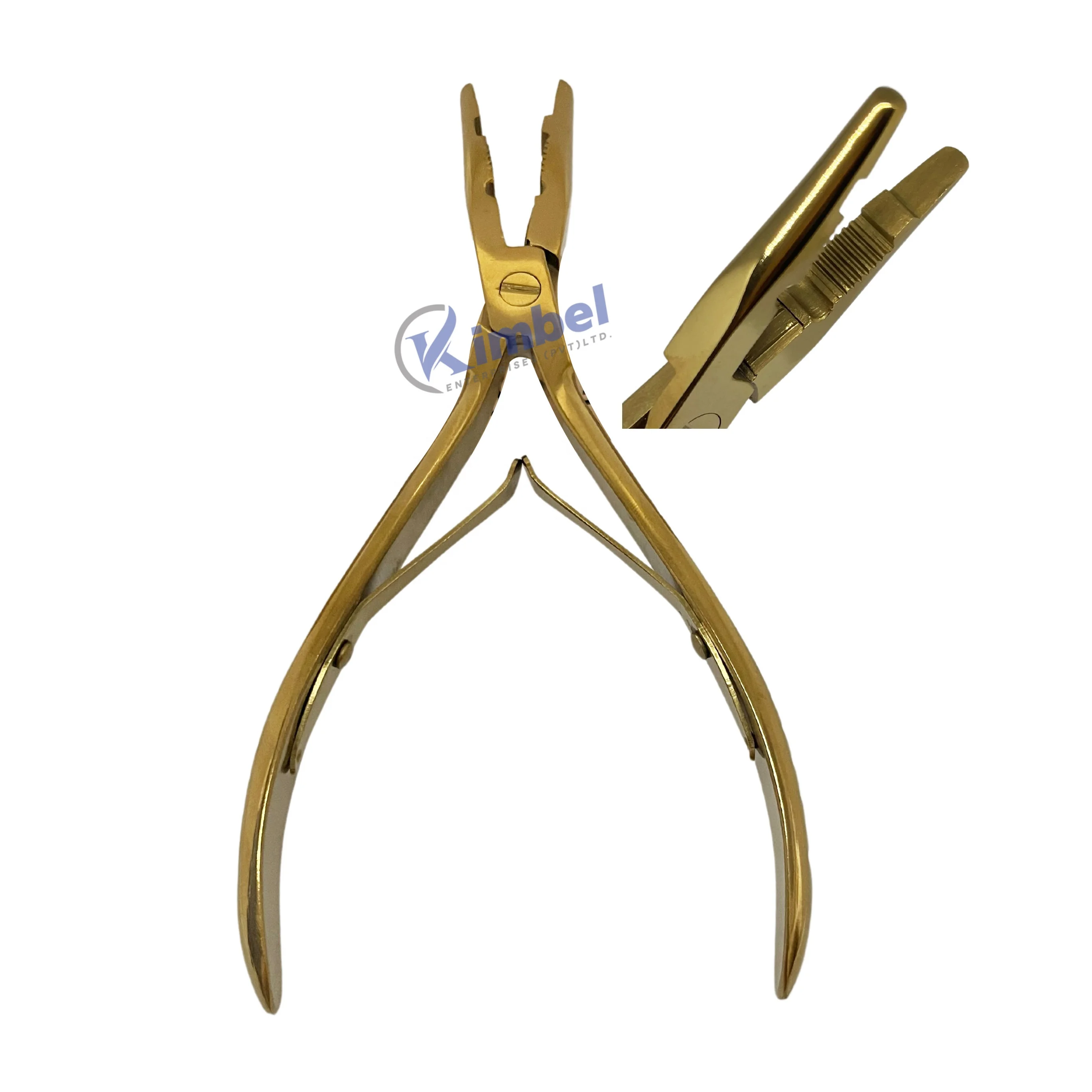 Professional hair Extension Plier In Stainless Steel Plasma Gold Finish Wholesale Direct Factory Supply Customize Label