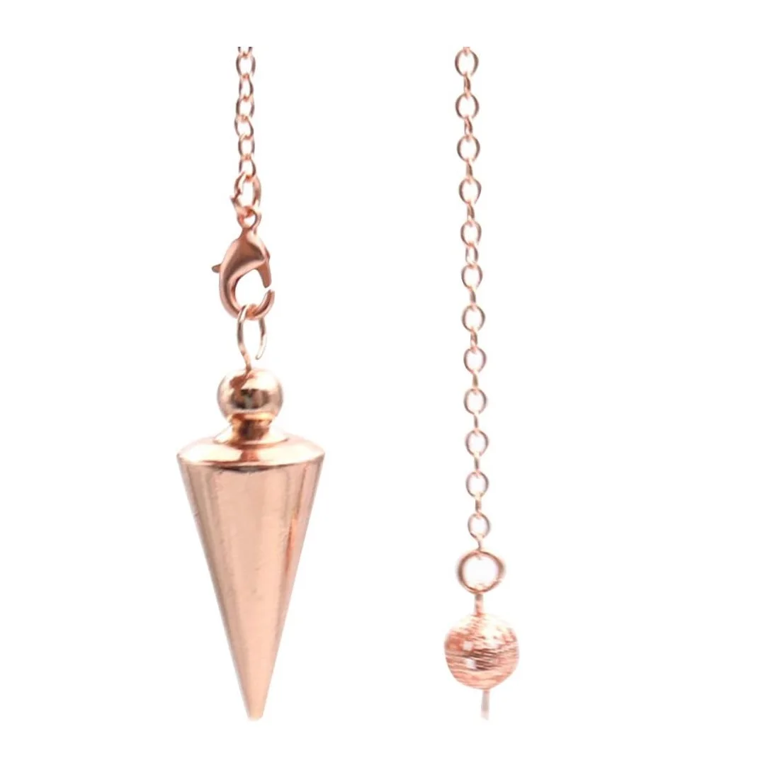 Dowsing Spiritual Point Pendulum Copper Pointed Pendant  Meditation Sets for Healing Chakra  Balance Meditation Scrying
