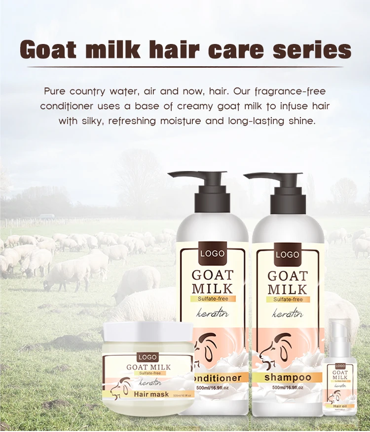 Natural organic goat milk shampoo  gentle PH balance moisturizing and nourishing hair, cruelty free shampoo