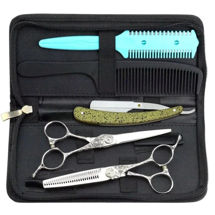 Top Quality hair cutting scissors professional hairdressing scissors hair cutting shears with comb Set
