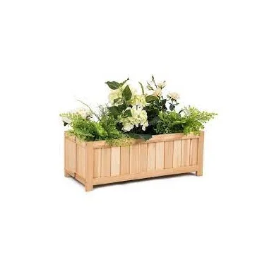 Manufacture accept custom order solid wood vegetable raised garden bed box for back yard patio wood planter box
