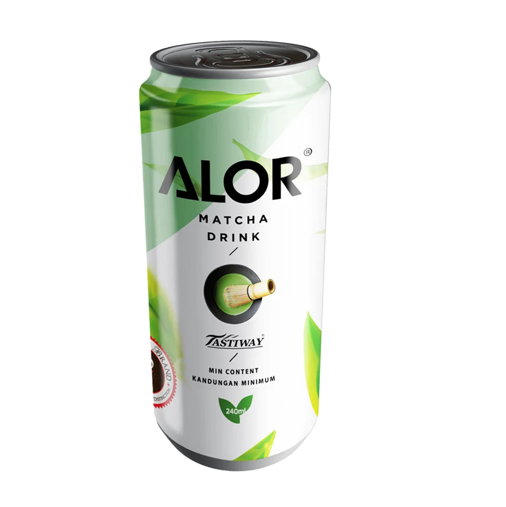 Supplier Malaysia Wholesales Top Selling Coffee House Matcha Latte Premium Grade Can Package 0.24kg Greenish Color Juice