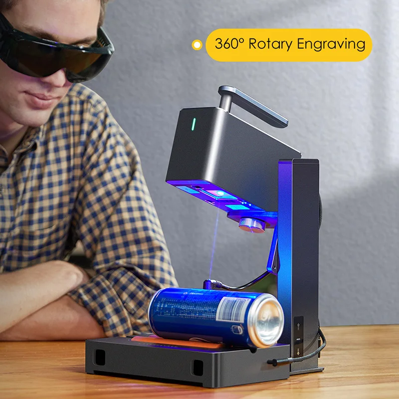 LaserPecker 2 450nm Portable   Engraver 600mm/s Super Fast Engraving High Accuracy Phone and PC   Engraving Machine