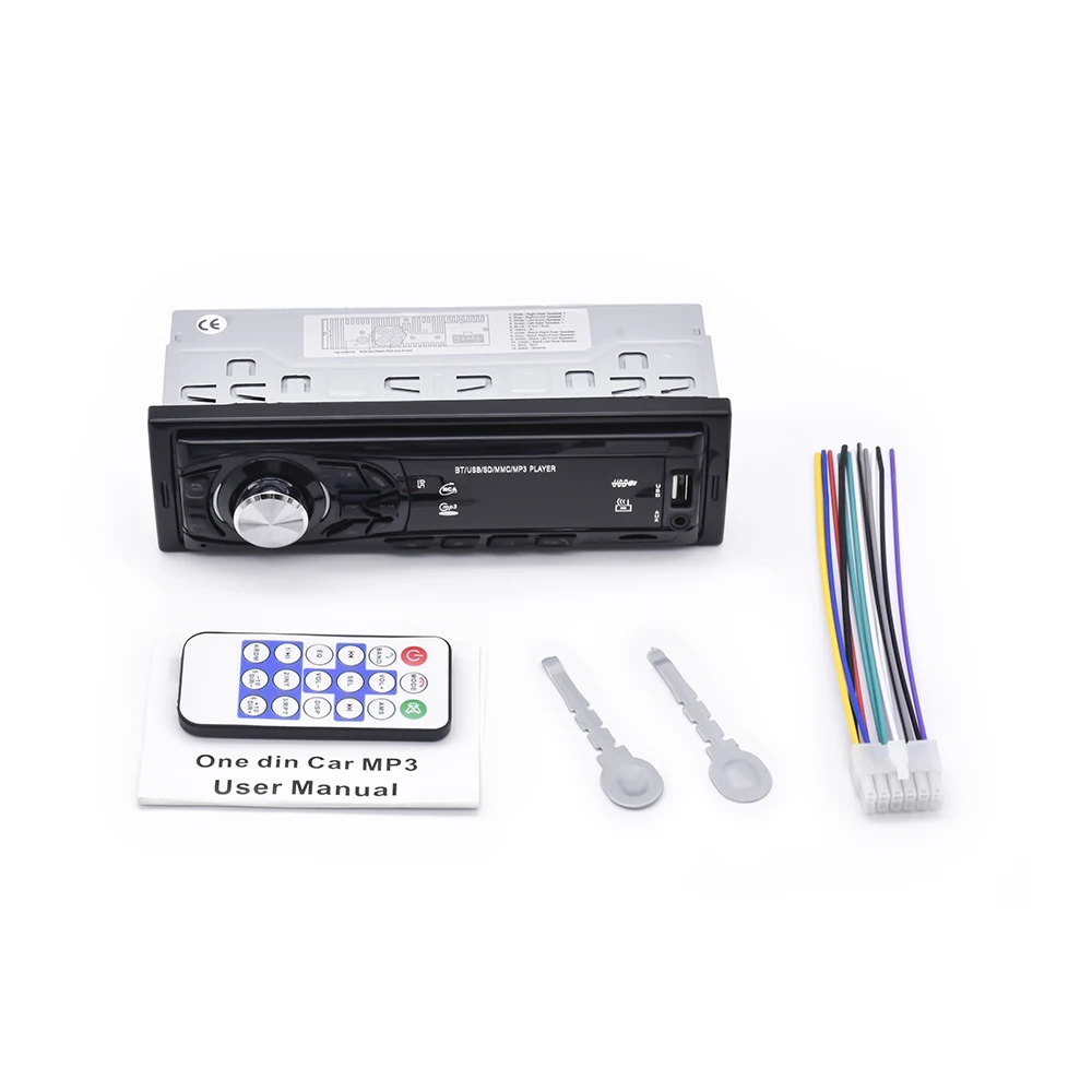 BT 1 Din USB MP3 Player Headunit Support Car Radio With Remote Control RCA Audio Subwoofer Car Stereo FM Radio
