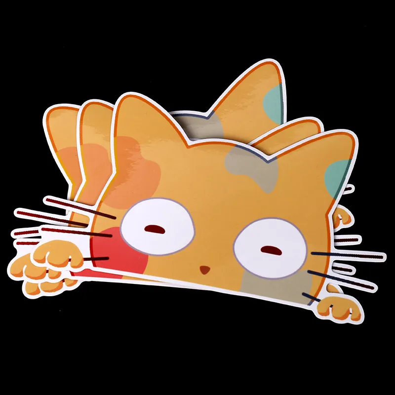 Vograce Accept Customized Printing Kawaii Cartoon Anime Journaling Decorative Die Cut Adhesive Vinyl Sneak Peek Sticker