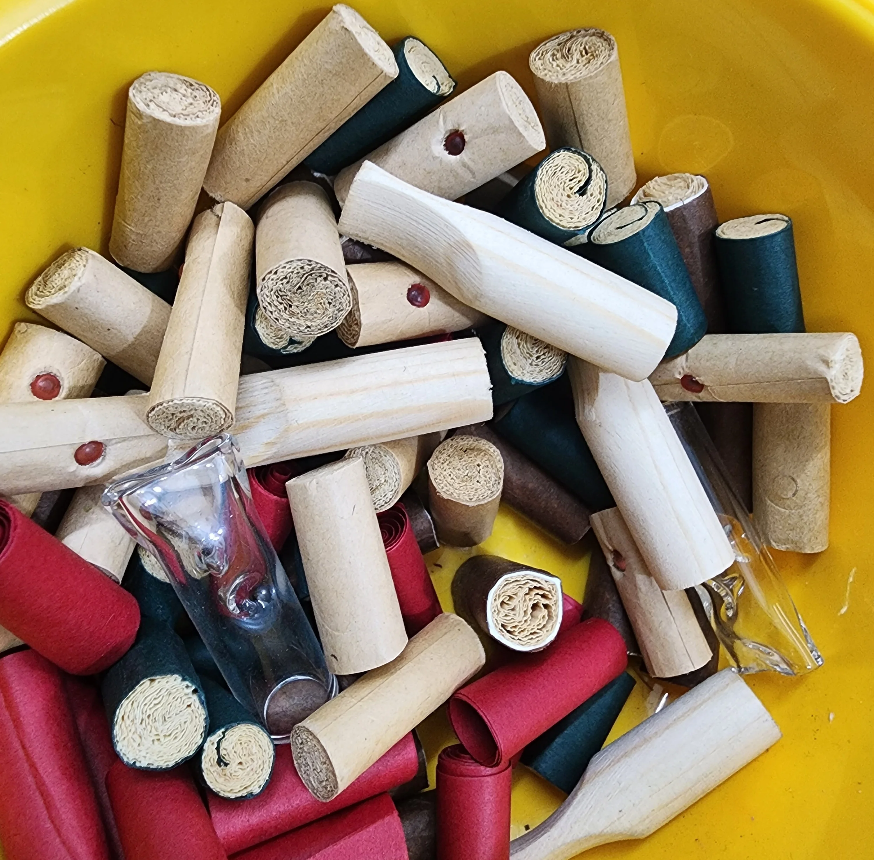 Corn husk filters in custom size 4 USA Wood tips glass tips Organic Natural GMO Free Earthy Best Air flow corn husk filter tips