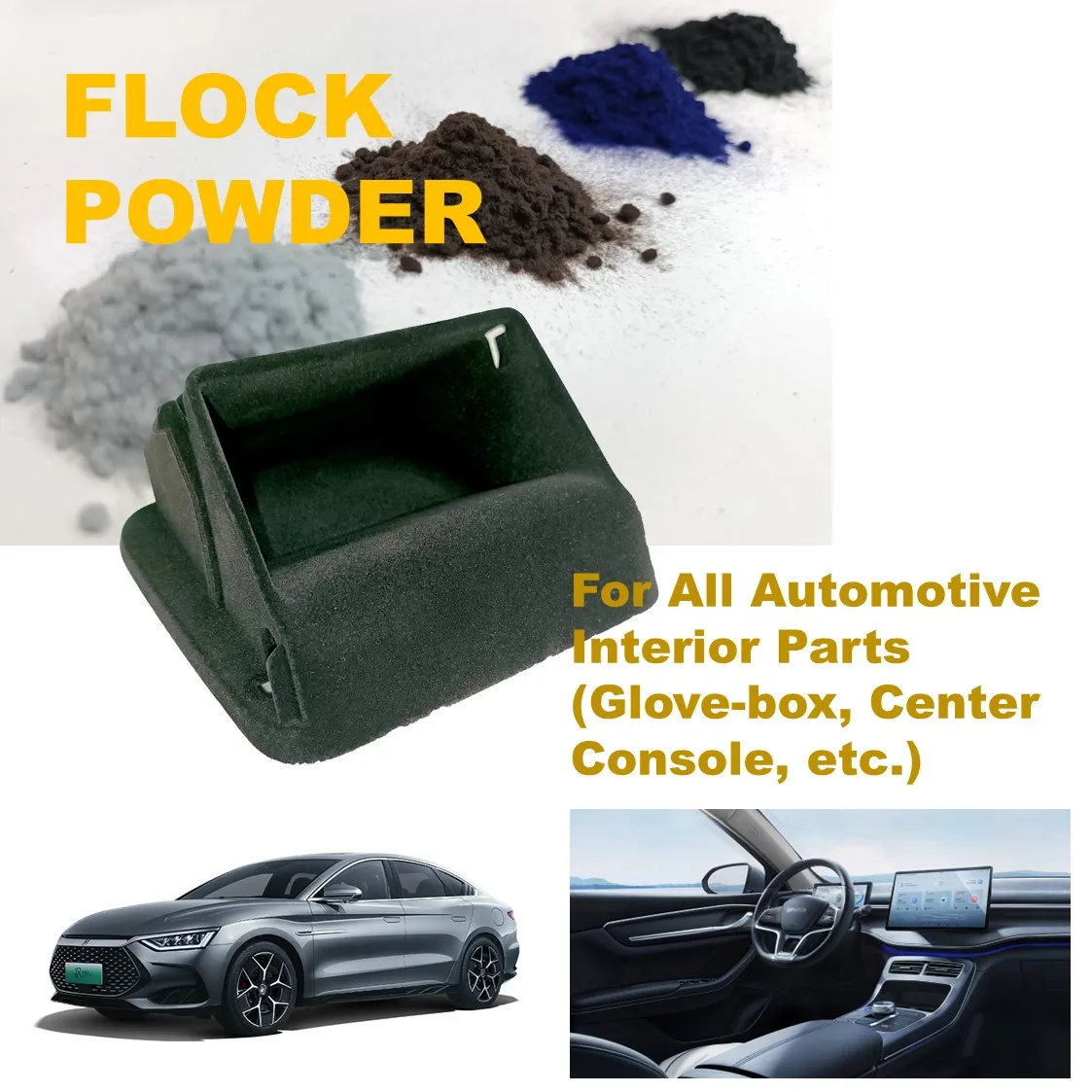 Manufacture Flocking Powder Flocking Fiber Nylon Pile for Automotive Interior Part BYD designated