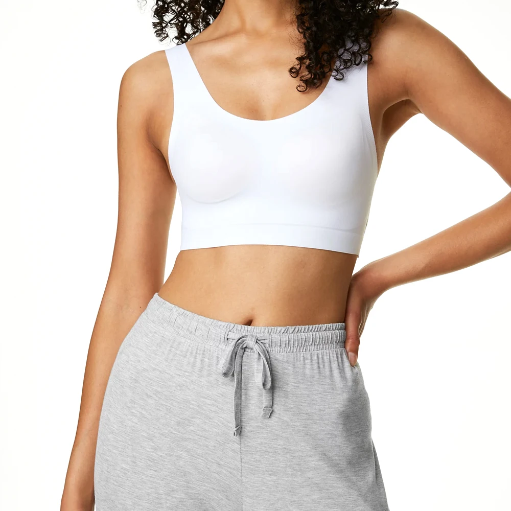 Women Summer Sleeveless bra with trouser custom design back open  Ladies bra 2 Piece set Night Wear for Women Sleepwear