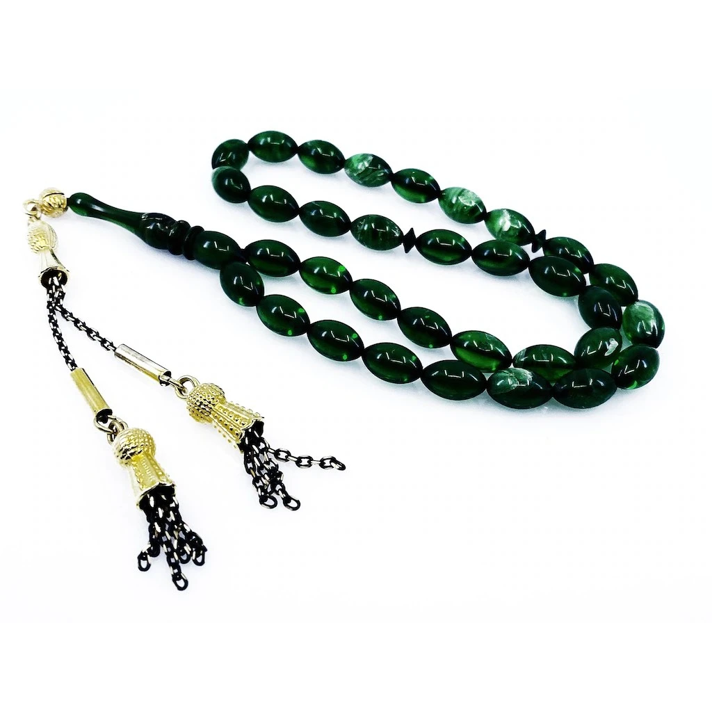 Зеленые цветные четки счетчик Tasbih tasbeeh камни стеклянные кисточки Ramadan Eid подарок Мусульманский Исламский Tasbeeh OEM сервис