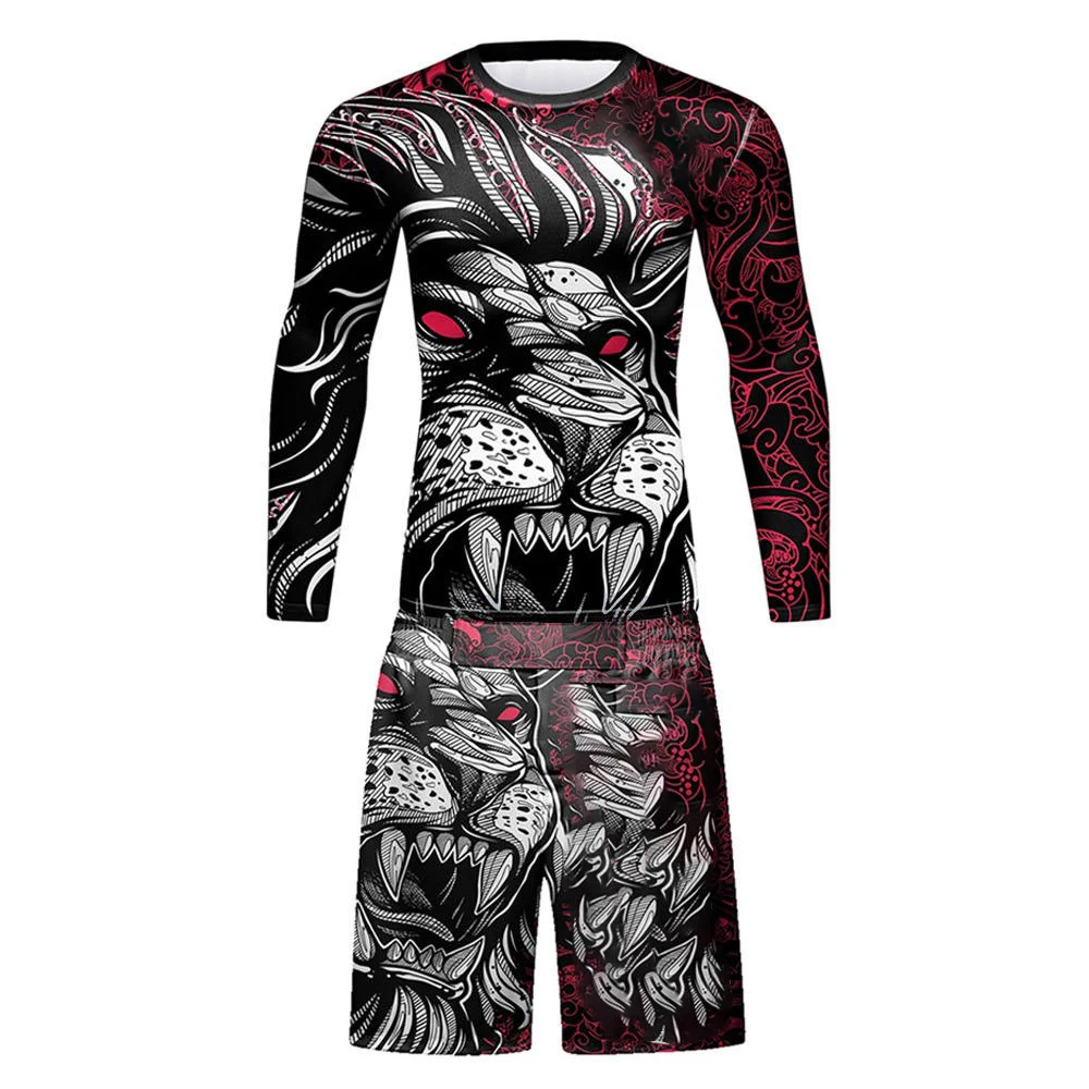 Оптовая продажа унисекс на заказ сине-черный X-Large MMA Rash Guards UFC Fight Training BJJ gregrpling No Gi пользовательский цвет тренажерный зал OEM